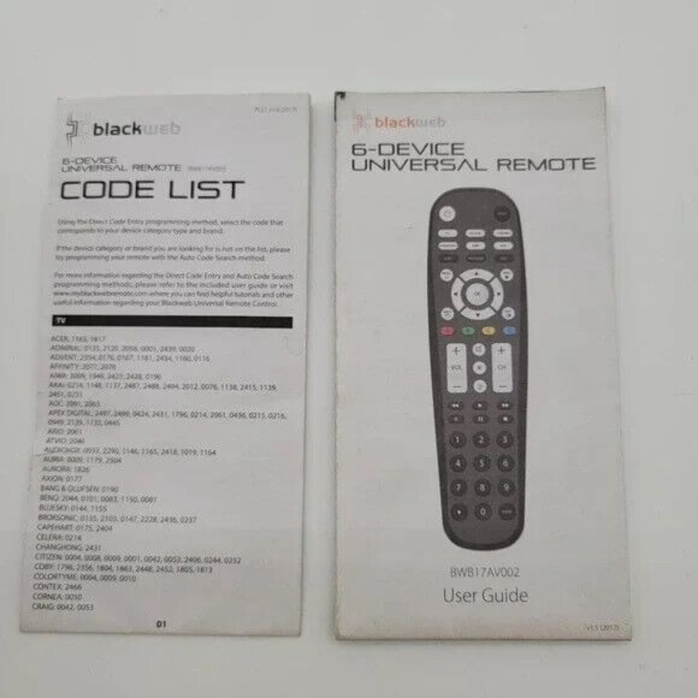 Blackweb 6-Device Universal Remote Backlit Buttons Streaming‎ Device Support - Picture 10 of 10